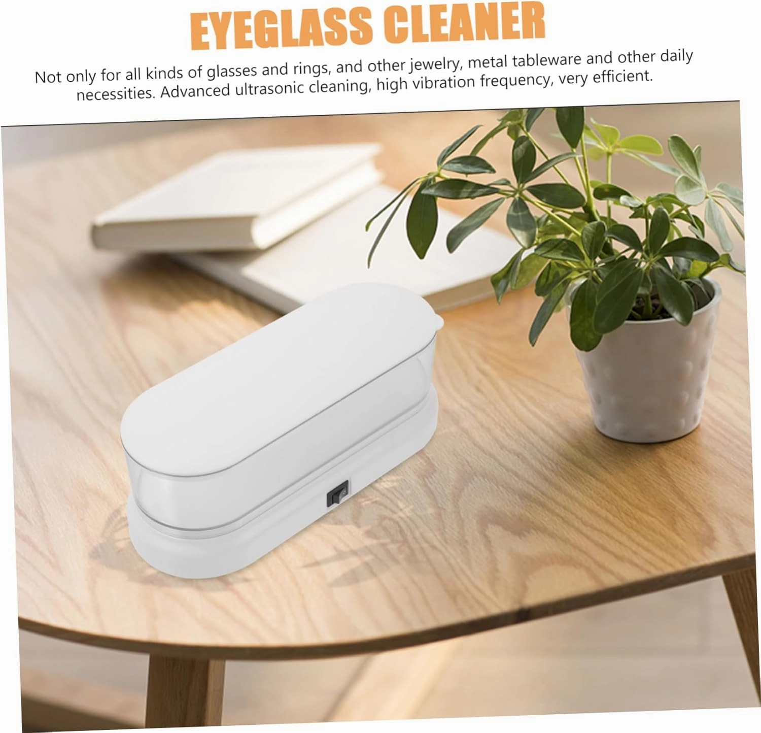 Portable Eyeglasses Electric Watch Cleaning Box with Suction Cup Multi Functional Jewelry and Eyeglass Washer Compact for Glasses Wearers