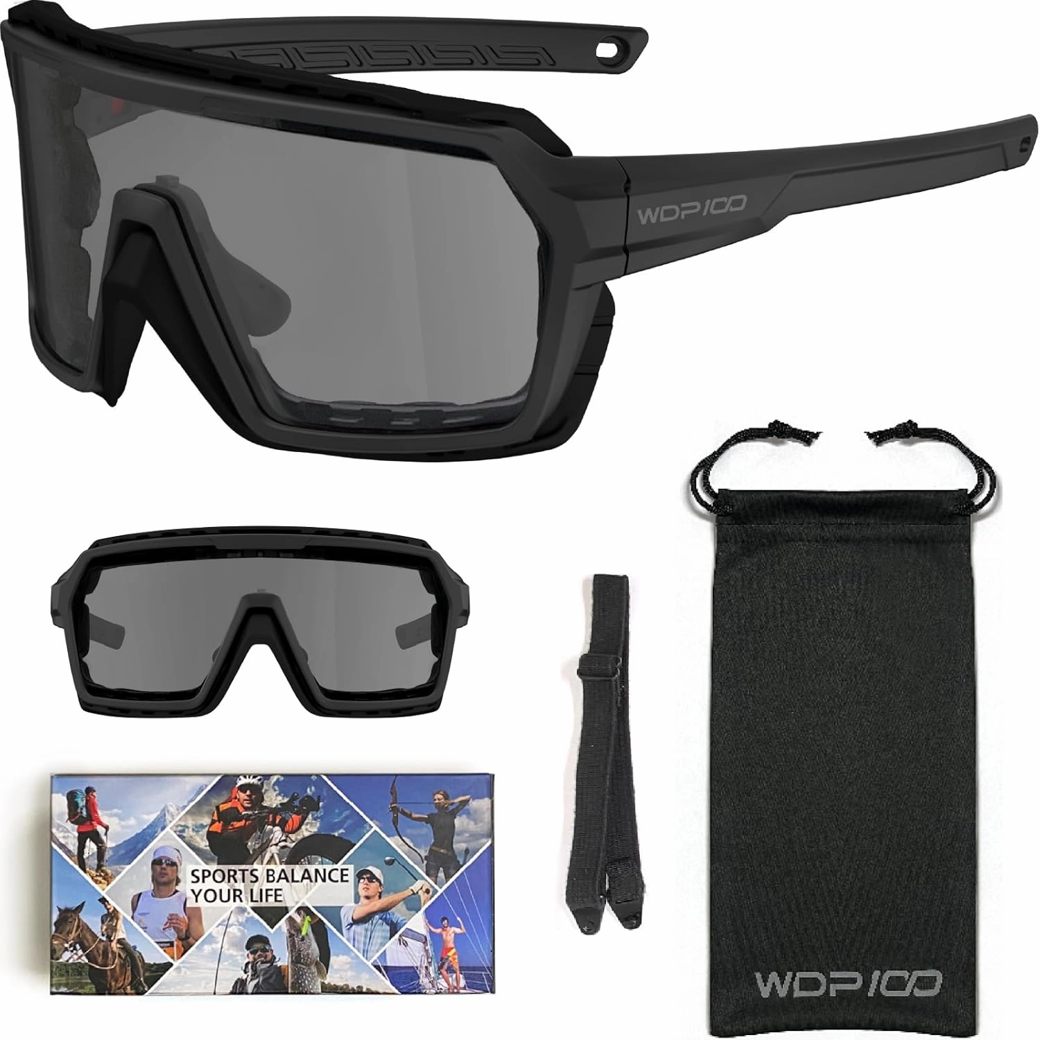 Powersports Motorcycle anti fog Riding Wrap sunglasses
