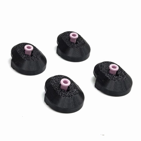 Premium Ceramic Filament Feed Port Protector for Bambu Lab A1/A1 Mini, Wear-Resistant, Durable, Easy Install Bambu Lab Series 3D Printers Accessories 4-Pack (AMS lite Protector-Black)