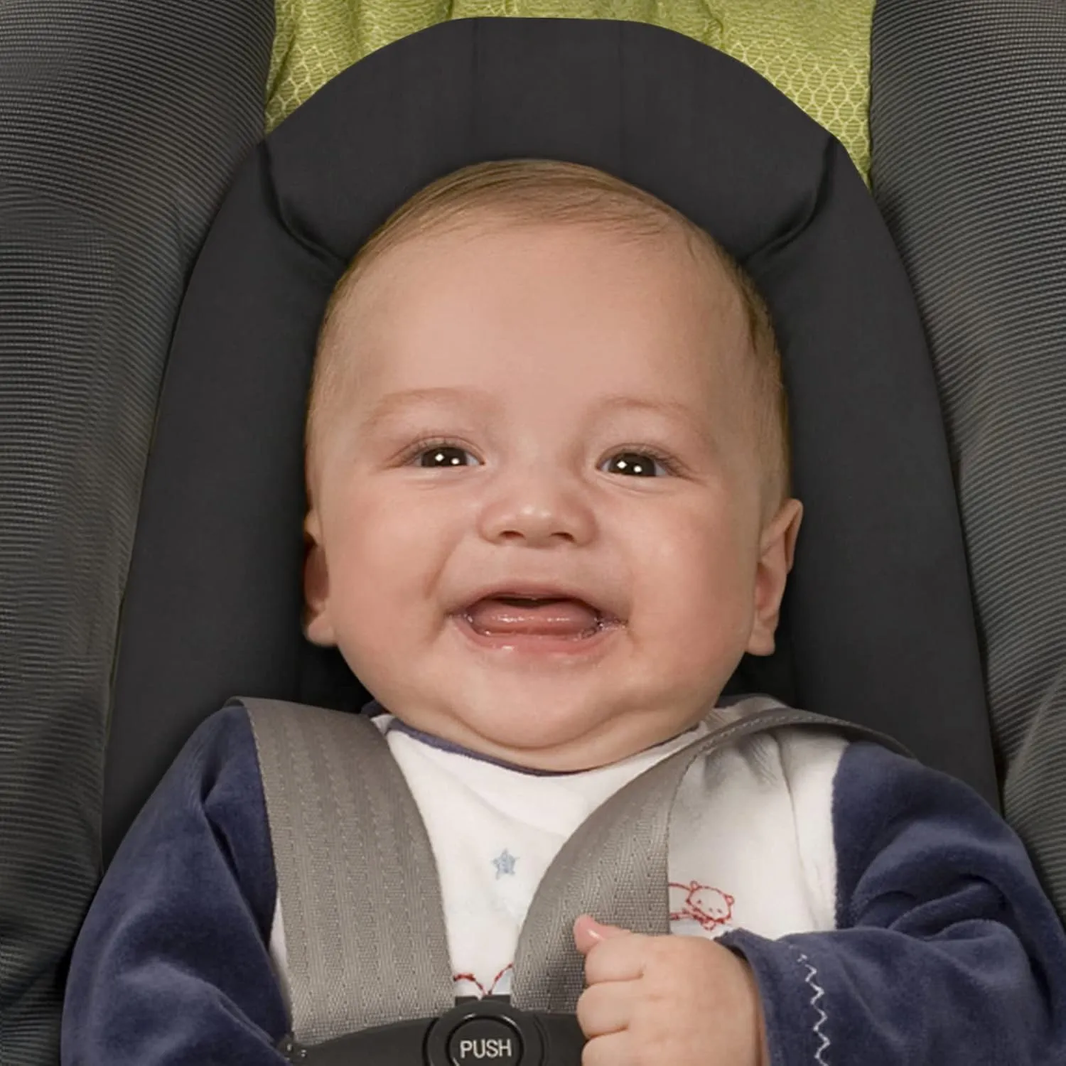 Pro Goleem Car Seat Head Support Infant, Soft Infant Car Seat Insert, 2 in 1 Carseat Head Support for Newborn, Perfect for Car Seat, Stroller, Swing, Bouncer, Gray and Black