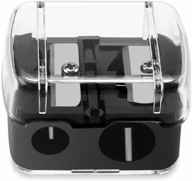 Professional Makeup Pencil Sharpener for Women 30pcs Set Eyebrow Lip Liner Eyeliner Black Double Holes for