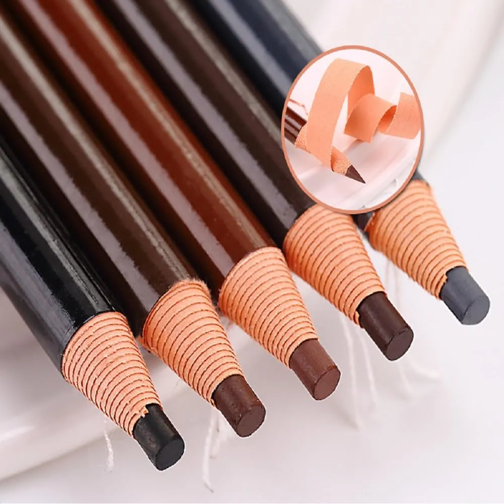 Pulling Eyebrow Pen 1818 Waterproof, Sweatproof, Non discoloring, Non fading, Colorful Makeup and Beauty Painting Eyebrow Pen (01 03)