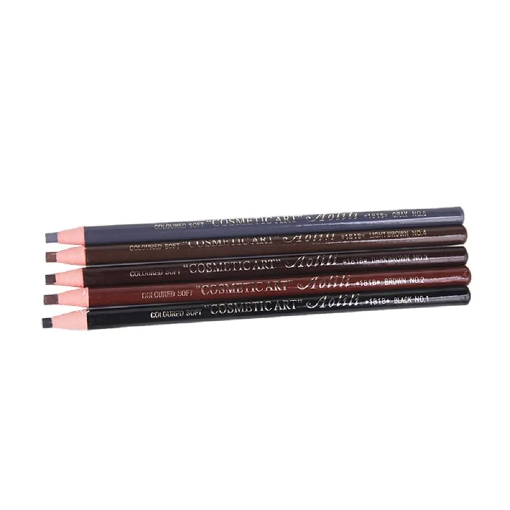 Pulling Eyebrow Pen 1818 Waterproof, Sweatproof, Non discoloring, Non fading, Colorful Makeup and Beauty Painting Eyebrow Pen (01 03)
