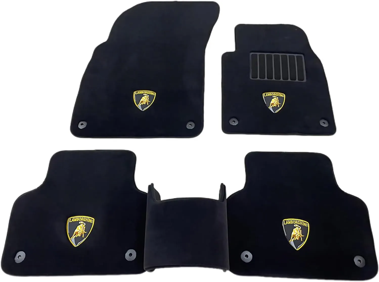 Pure Wool Car Floor Mats for Lamborghini Aventador Miura Homage 2016 Custom Made Car Protection Mat Non-Slip and Soft Car Foot Carpets Interior Accessories,Black