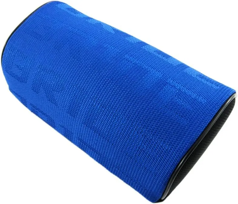 Q1-TECH, 2PCS JDM Bride Recaro Racing Gradation for Car Seat Neck Rest Headrest Pillow Fabric Bucket seat Material (Bride/Blue)