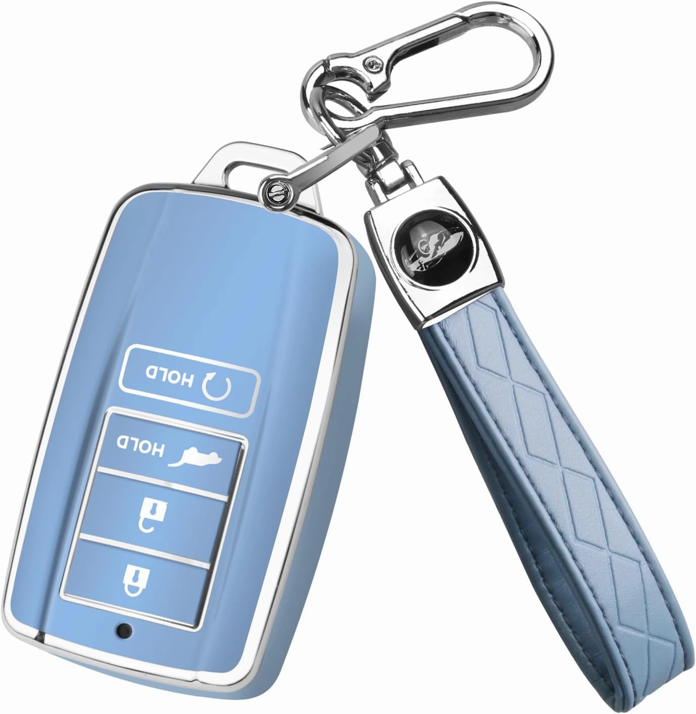 QBUC Key Fob Cover Compatible with Acura MDX 2014-2020 for RDX 2015-2021 for ILX RLX TLX 2015-2022 Accessories(4 Button)