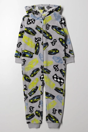 Racing Car Onesie Grey