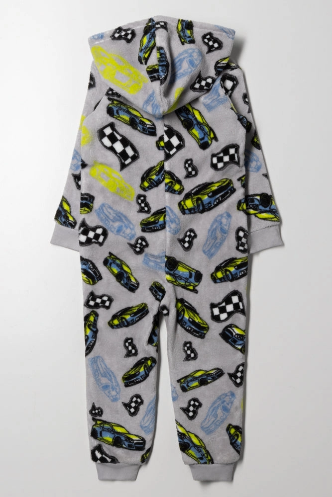 Racing Car Onesie Grey