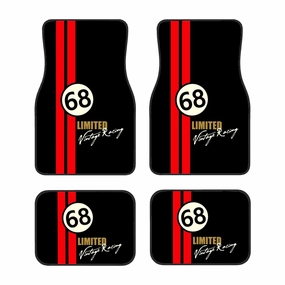 Racing Stripe Inspired Automotive Floor Mats