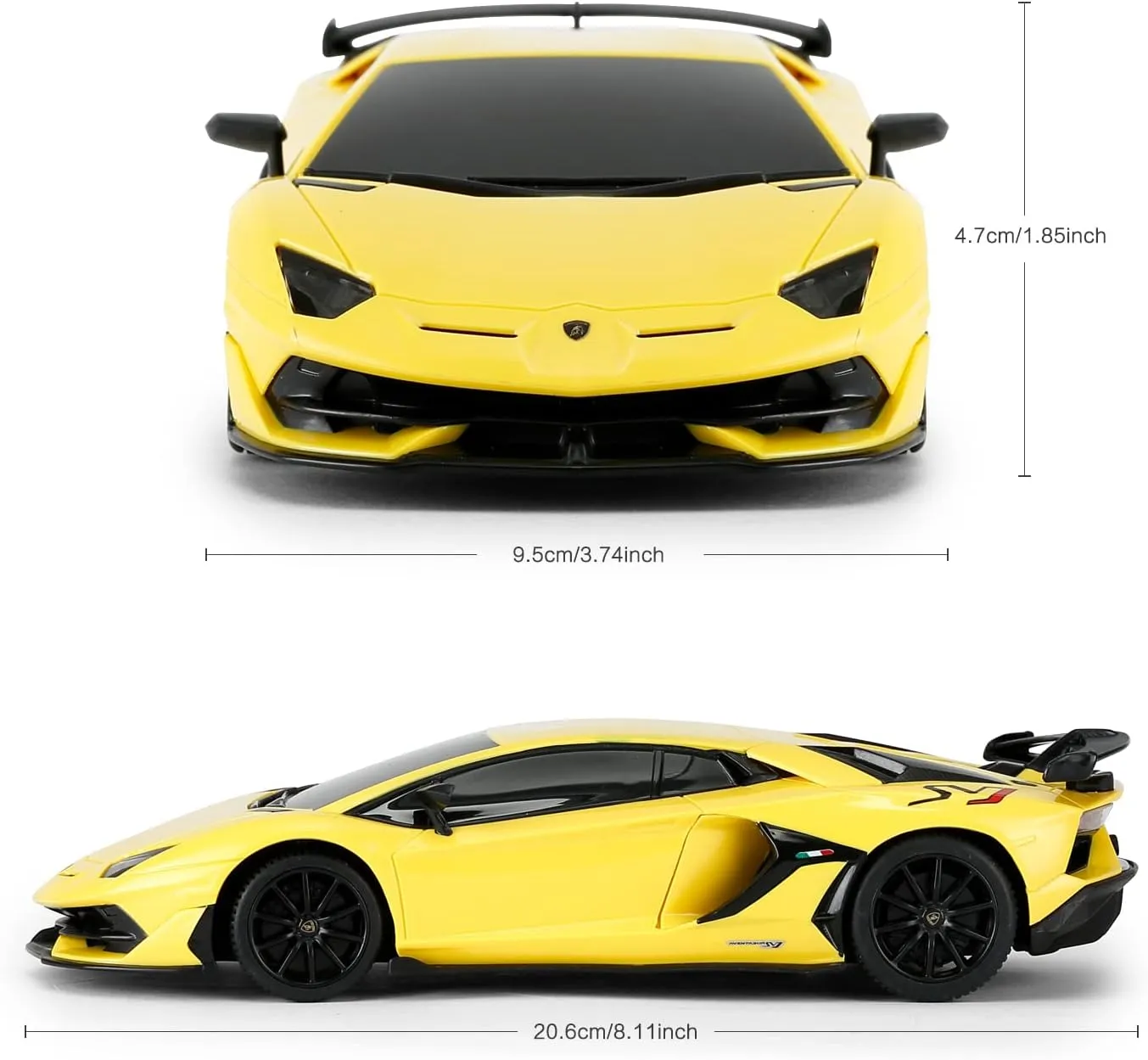 RASTAR Lamborghini Remote Control Car, 1/24 RC Lamborghini Aventador SVJ RC Model Toy Car, Yellow