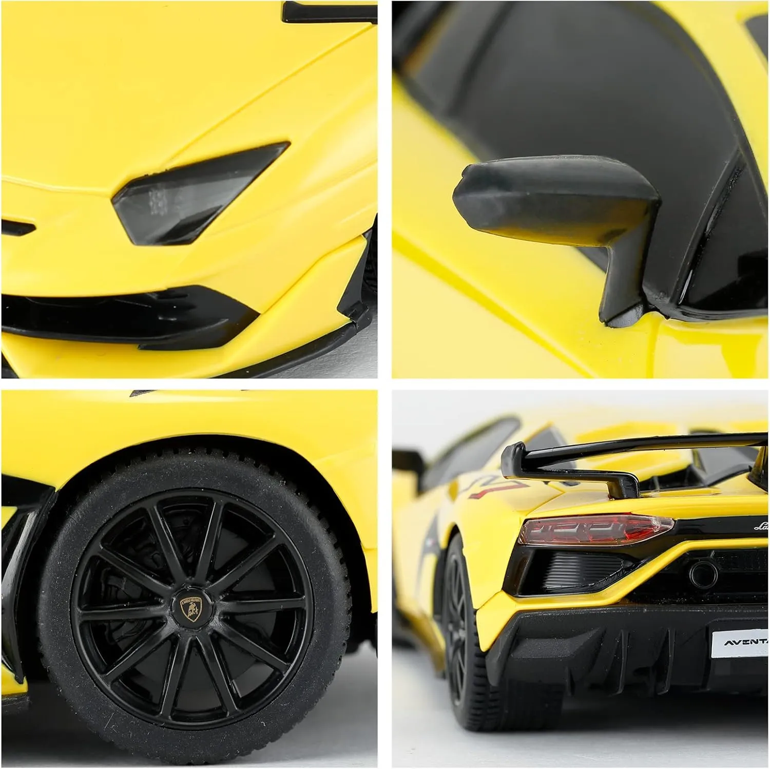 RASTAR Lamborghini Remote Control Car, 1/24 RC Lamborghini Aventador SVJ RC Model Toy Car, Yellow