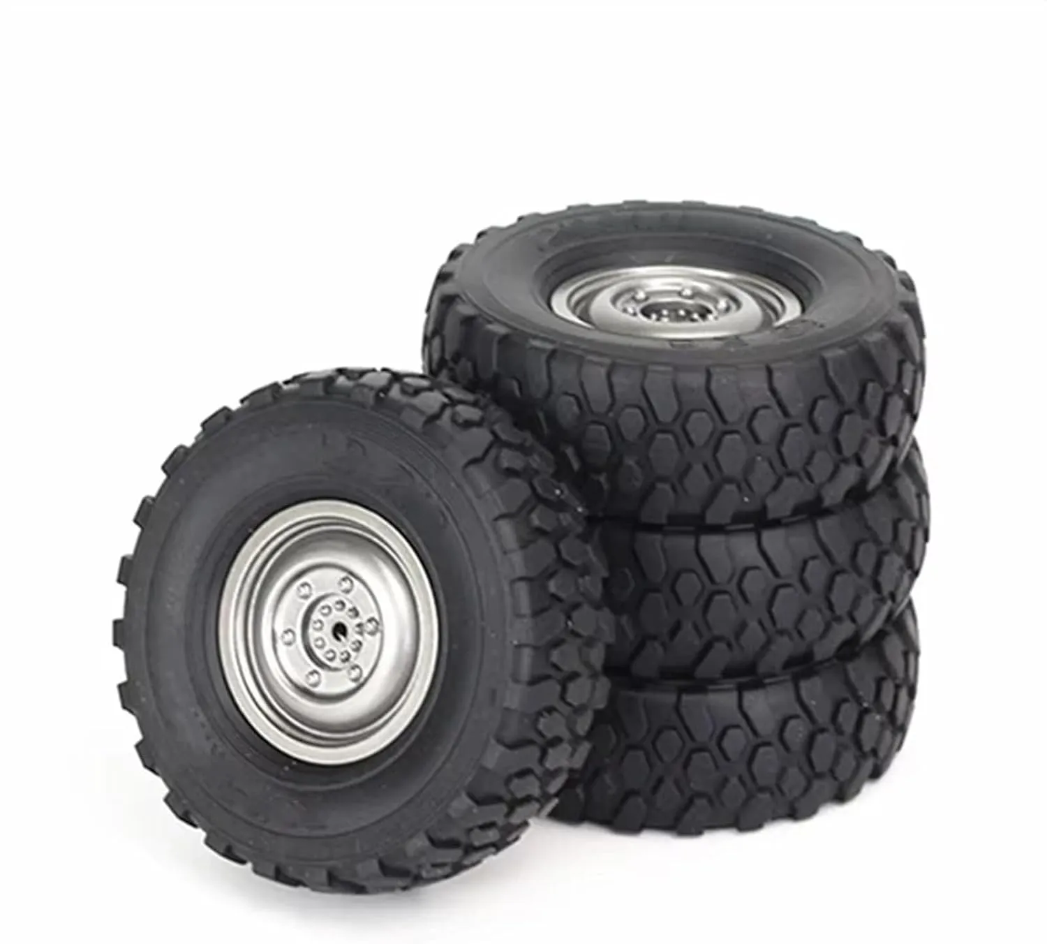 RC Car Accessories Compatible with MN D90 for MN98 for MN99S for WPL C14 C24 C34 B14 B24 for LDRC P06 RC Car Parts Accessories 4Pcs 72mm Soft Tire Wheel