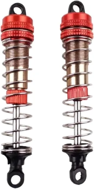Rc Car Shock Absorber For SCY 1: 12 Accessory For Universal Alloy Hydraulic Shock Absorber Adjustable Soft Hard Hardness RC Cars Parts Upgrade, Replacement And Use(Red)