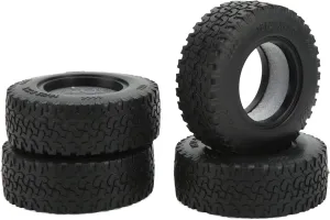 RC Car Wheel Tires, 4Pcs 1.55 Inch RC Car Tires Rubber Wheel Tire 75mm 3.0in Diameter Remote Control Car Upgrade Part for C C01 LC70 LC80 1/18 RC