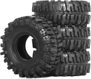 RC Upgrade Accessories for TRX4M for SCX24 AX24 1/18 1/24 RC Crawler Car Upgrade Parts Accessories 4pcs 55mm 1.0 Soft Rubber Wheel Tire Mud Tire