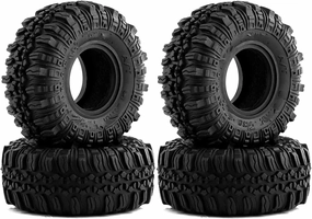 RC Accessory Compatible with Axial for SCX24 for Bronco AX24 for TRX4M for FMS 1/18 1/24 RC Crawler Car 4pcs 57mm 1.0" Soft Rubber Wheel Tire Mud Tire