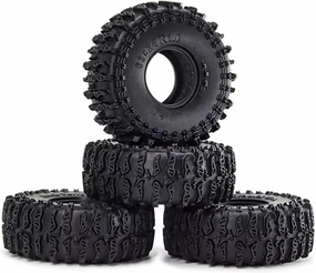 RC Accessory Compatible with TRX4M for SCX24 for AX24 1/18 1/24 RC Crawler CarUpgrade Parts Accessories 4pcs 63mm 1.0" Soft Rubber Wheel Tire