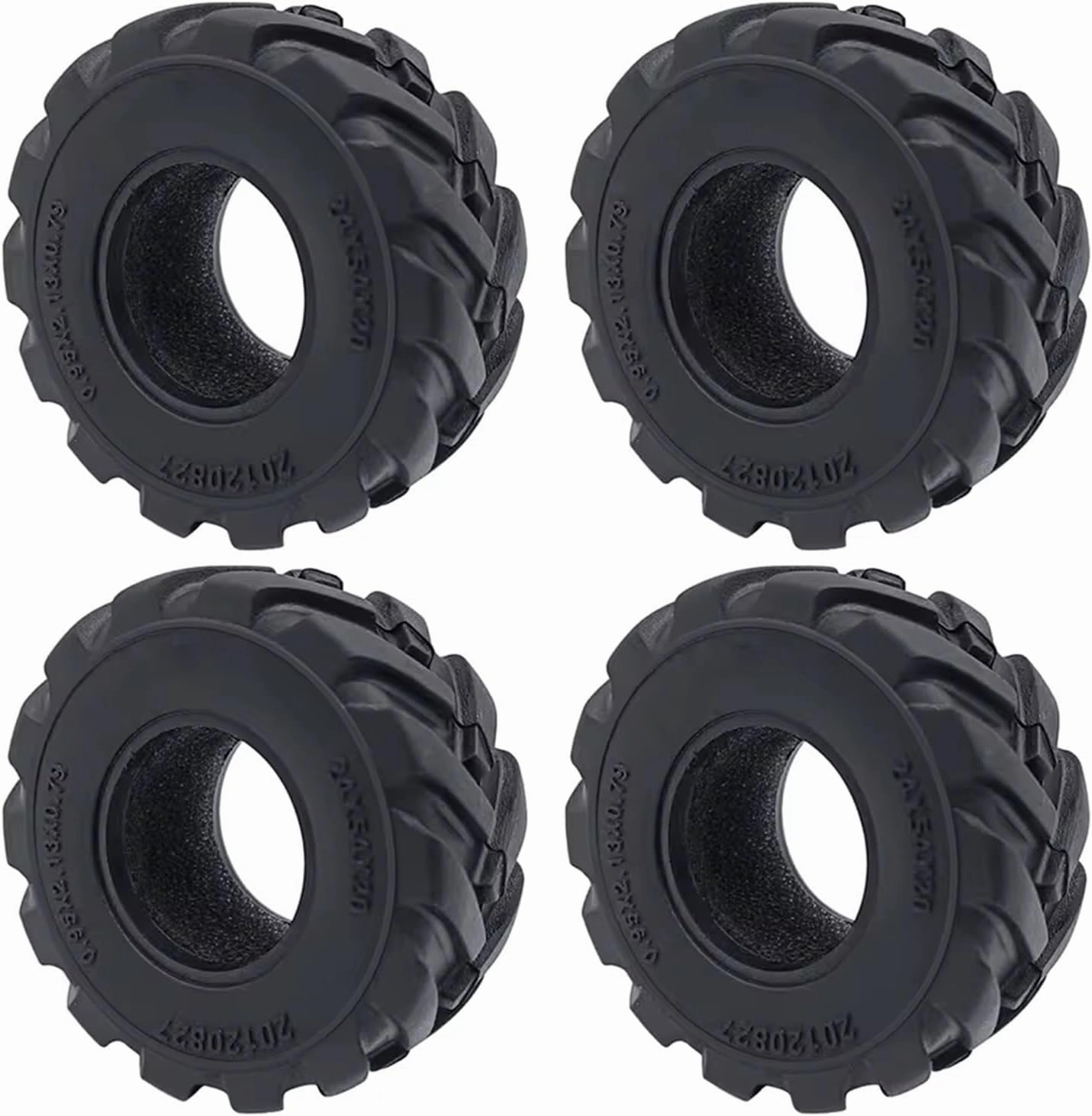 RC Tyre Set for TRX-4M 1/18 for Axial for SCX24 1/24 RC Crawler Car Upgrade Parts 4Pcs 1.0inch Soft Rubber Wheel Tires(B)