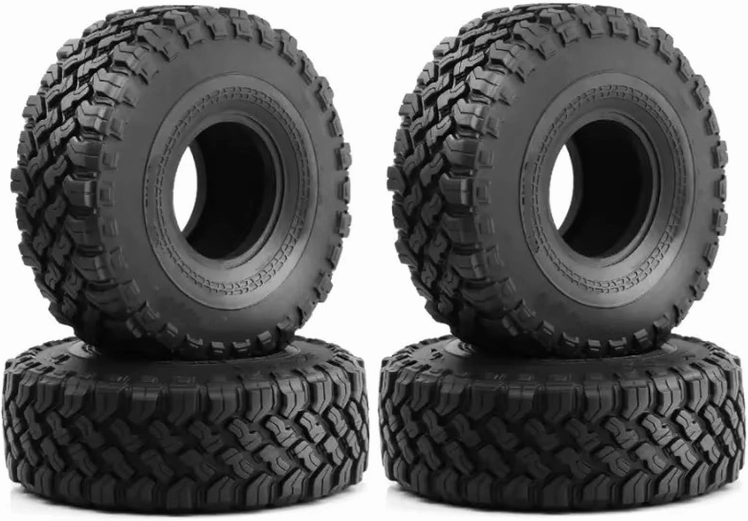 RC Wheel Tire Compatible with Axial for SCX10 for Capra for Trxs for TRX4 for D90 for Redcat 1/10 RC Crawler Car 115mm 1.9" Soft Rubber Tire Wheel Tyre