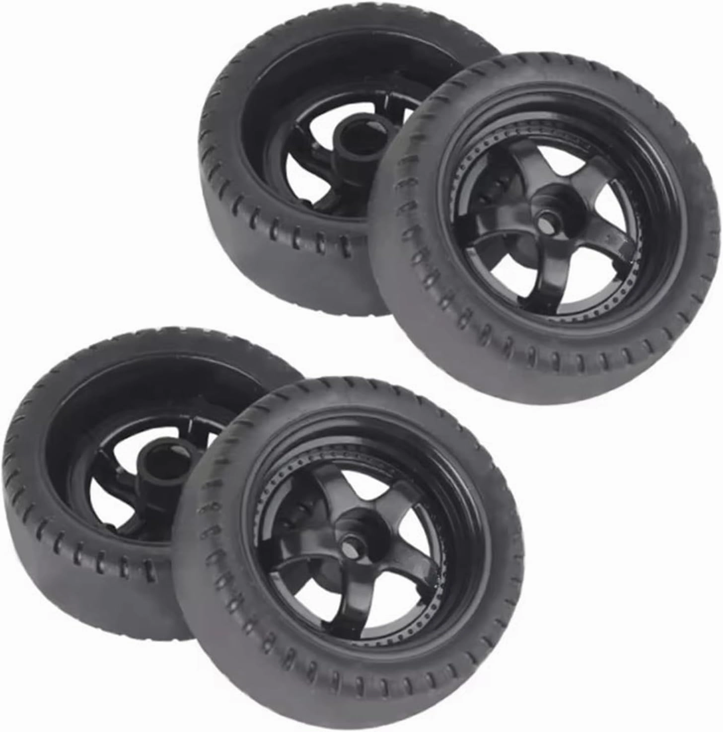 RC Wheel Tire Compatible with LDRC for AE86 A86 LD1801 LD1802 LD1803 LD1804 A01 1/18 RC Car Upgrade Parts 4pcs 33mm RC Hard Drift Tire Wheel Hard Tyre(LA0034 Black(Soft))