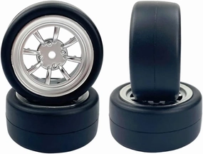 RC Wheel Tire Compatible with WPL D12 D42 4pcs Rubber Drift Tires Upgrade Wheel Hubs Rubber Soft Tires RC Car Spare Parts Accessories Children Toys