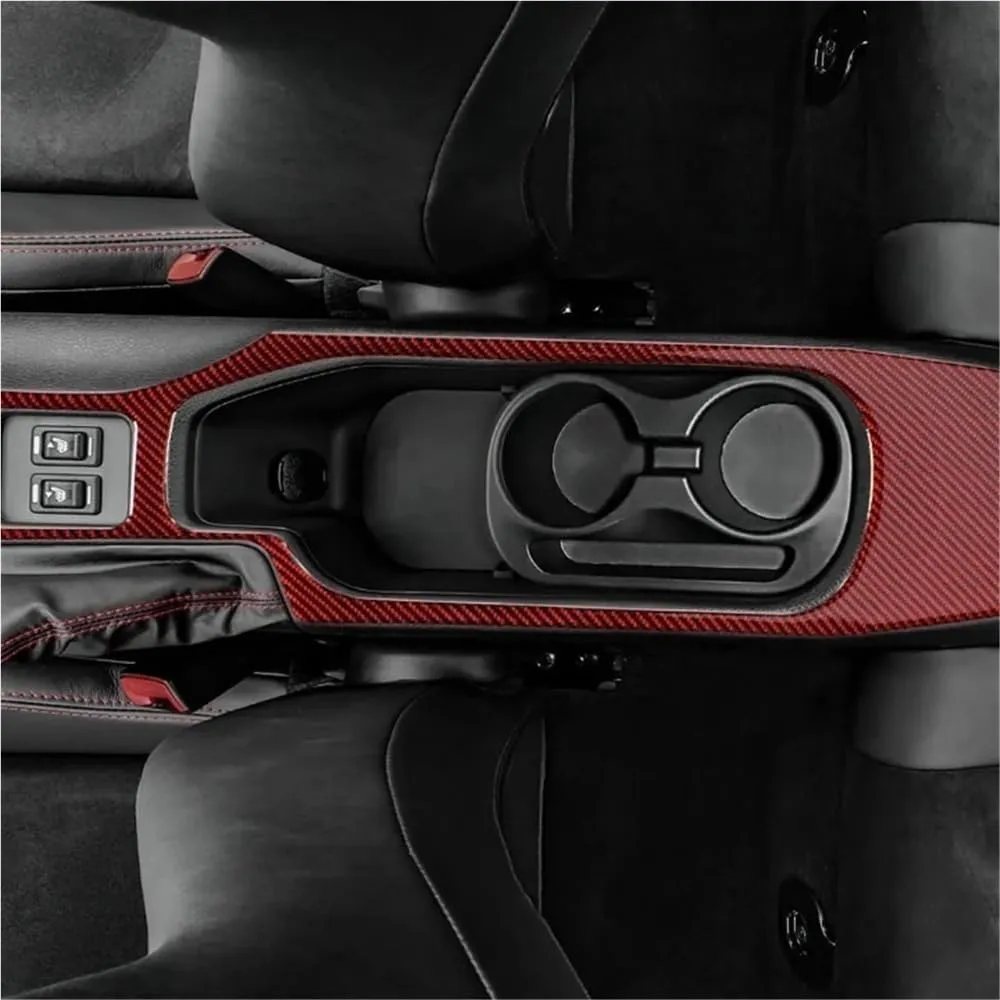 Real Soft Carbon Fiber Sticker Compatible for Subaru BRZ Compatible for Toyota GT86 2016 2017 2018 2019 2020 LHD RHD Car Central Control Water Cup Trim(LHD Black)