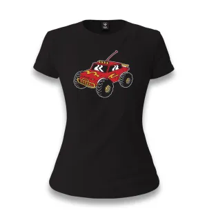 Remote Control Red Car Toy Women's Black T-shirt