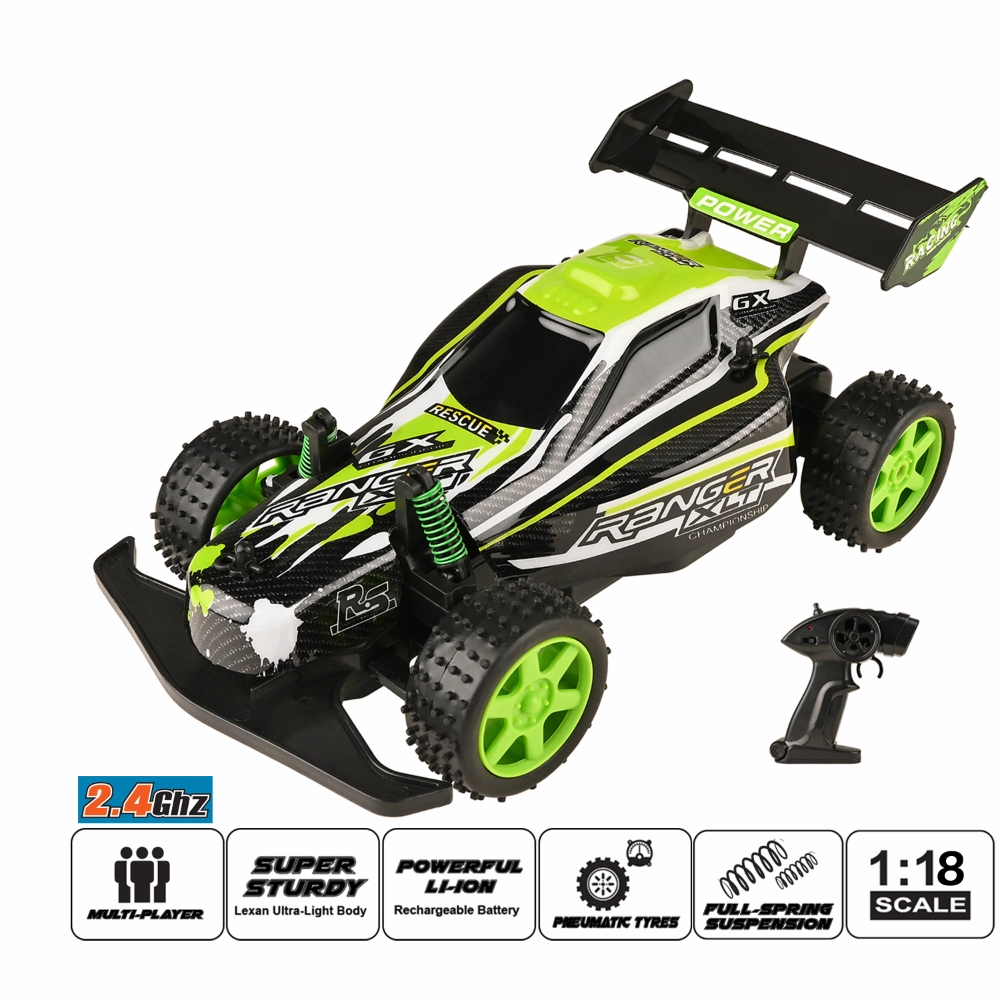 Remote Control Ranger Alien Racing Car (5-10 Years) | 1:18 Scale | Green