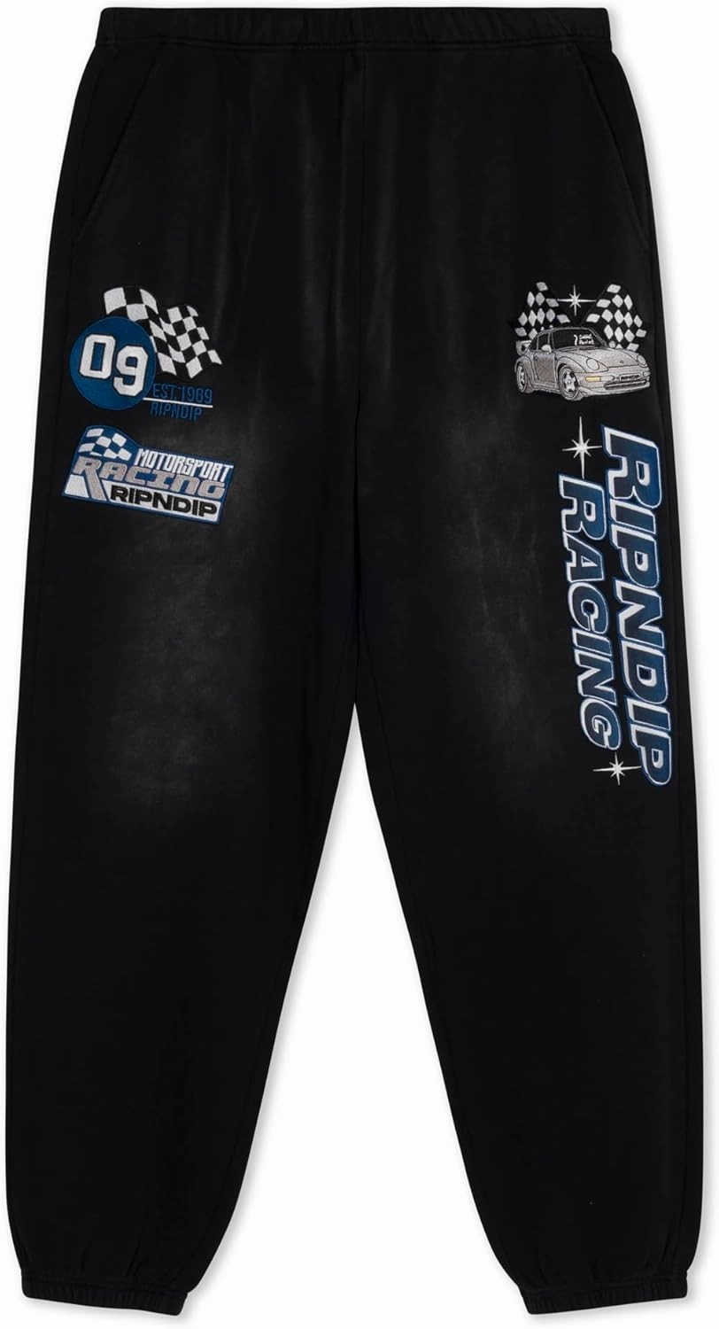 RIPNDIP Black Fade Wash RIPNRACE Sweatpants – Bold Comfort with Lord Nerm Style
