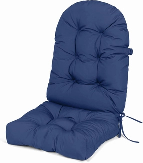 ROFIELTY UV Resistant Indoor/Outdoor Chair Cushion - Waterproof Rocking & Adirondack Seat Pad with Elastic Back   2 Anti-Slip Ties, Fade-Proof Design (Blue)