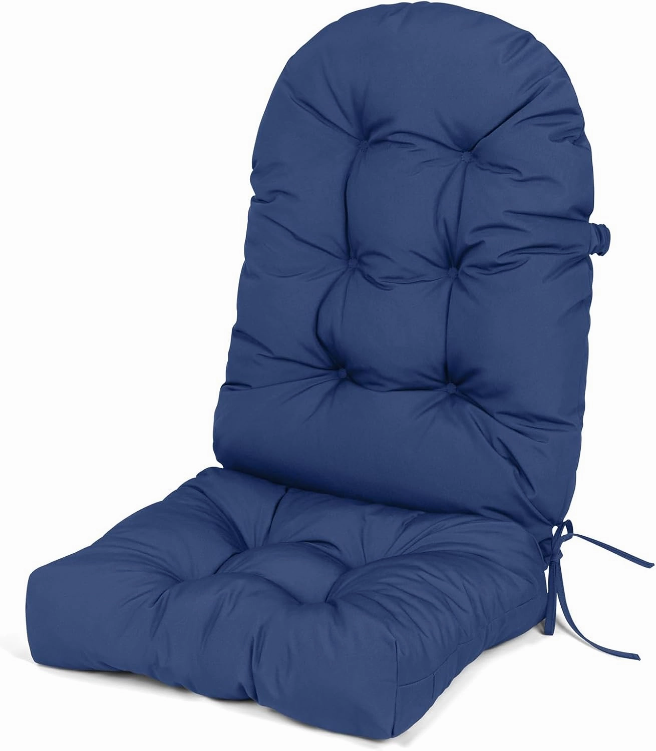 ROFIELTY UV Resistant Indoor/Outdoor Chair Cushion - Waterproof Rocking & Adirondack Seat Pad with Elastic Back   2 Anti-Slip Ties, Fade-Proof Design (Blue)