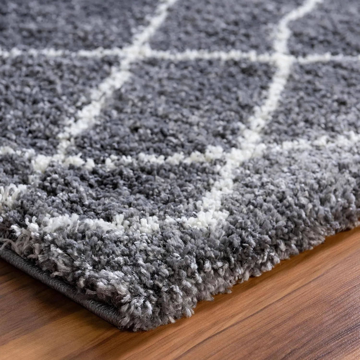 Rugs.com Soft Touch Shag Collection Runner Rug – 10 Ft Runner Pebble Gray Shag Rug Perfect for Hallways, Entryways