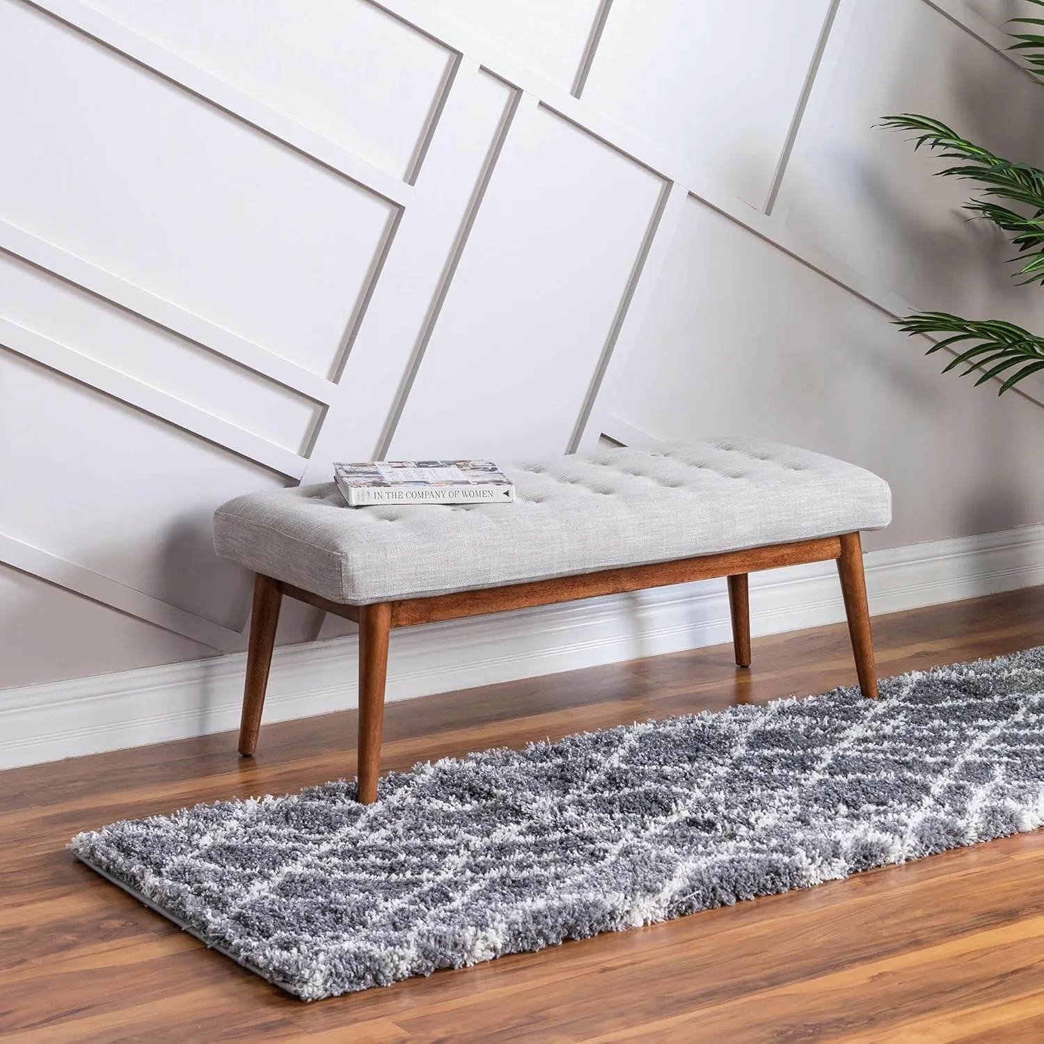 Rugs.com Soft Touch Shag Collection Runner Rug – 10 Ft Runner Pebble Gray Shag Rug Perfect for Hallways, Entryways