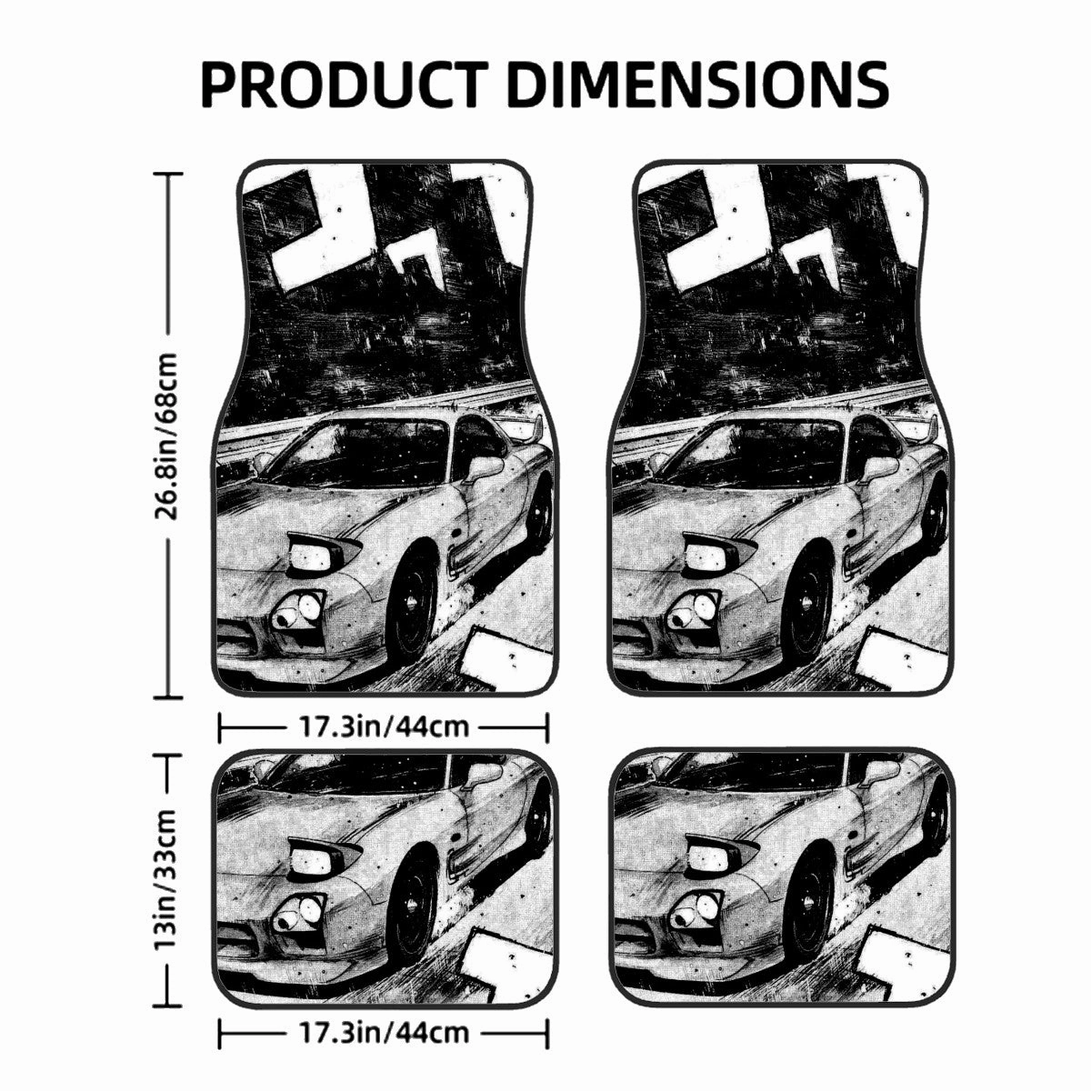 RX7 Illustration Automotive Floor Mats
