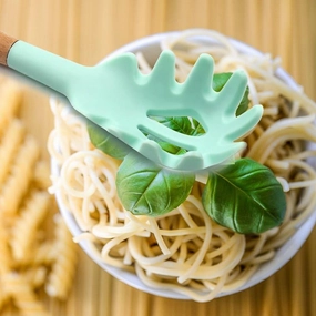 Rynx | Silicone Cooking Utensils Kitchen Utensil Set - 9&11 Natural Wood-Silicone Cooking Utensils - Kitchen Gadgets