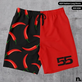 Sainz F1 Pattern Inspired Long Shorts - Black