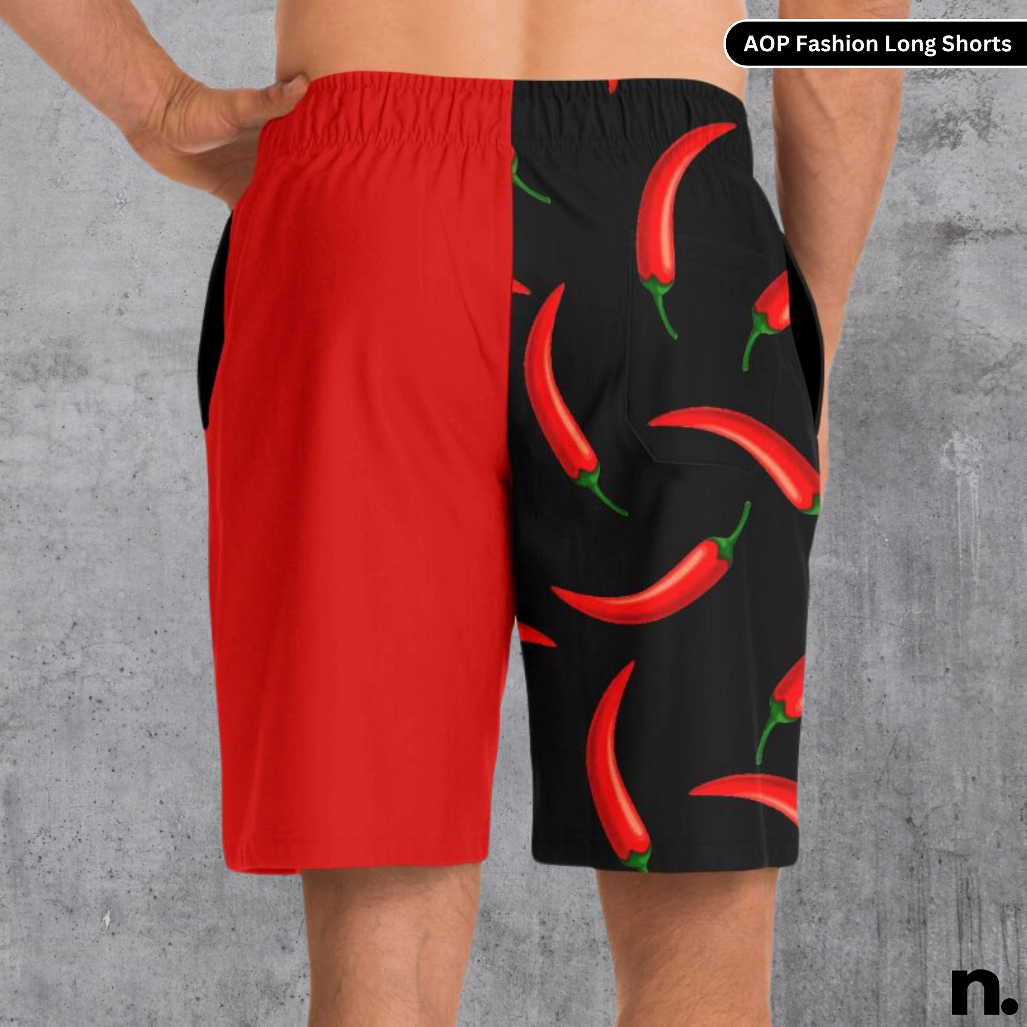 Sainz F1 Pattern Inspired Long Shorts - Black
