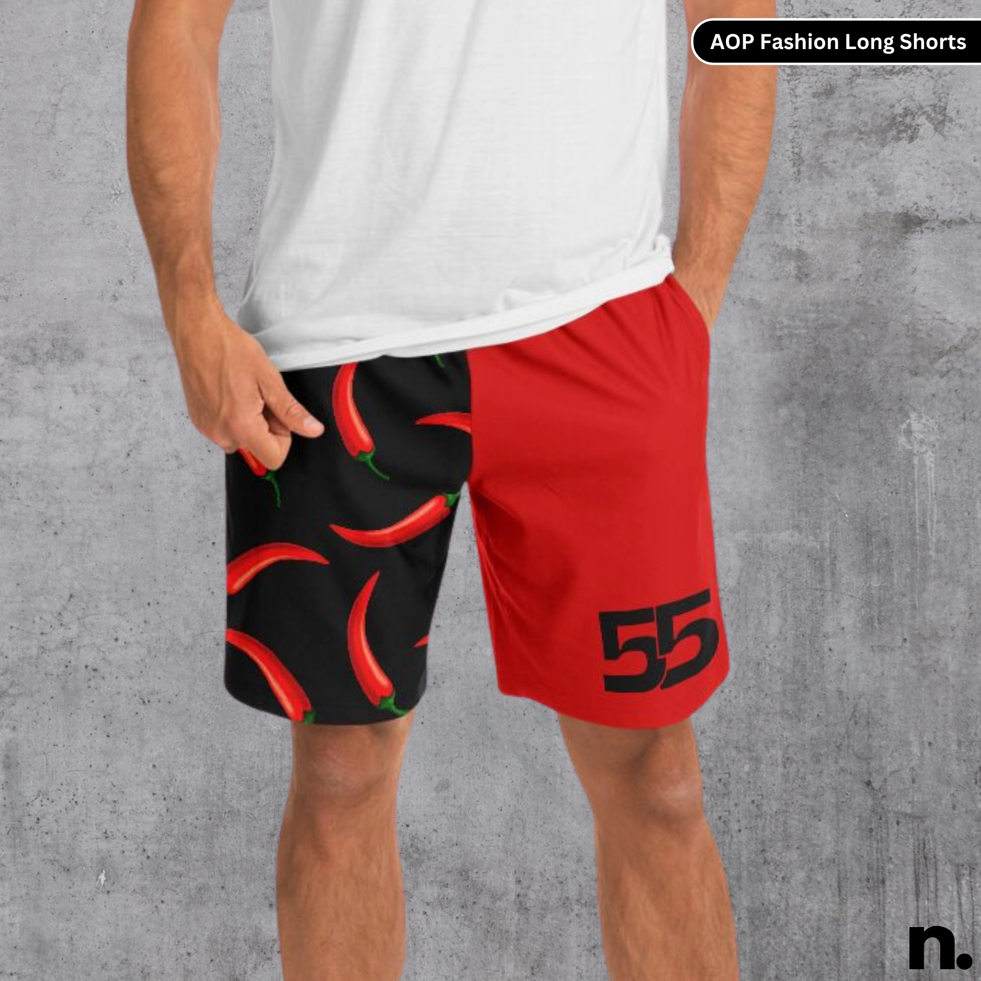 Sainz F1 Pattern Inspired Long Shorts - Black