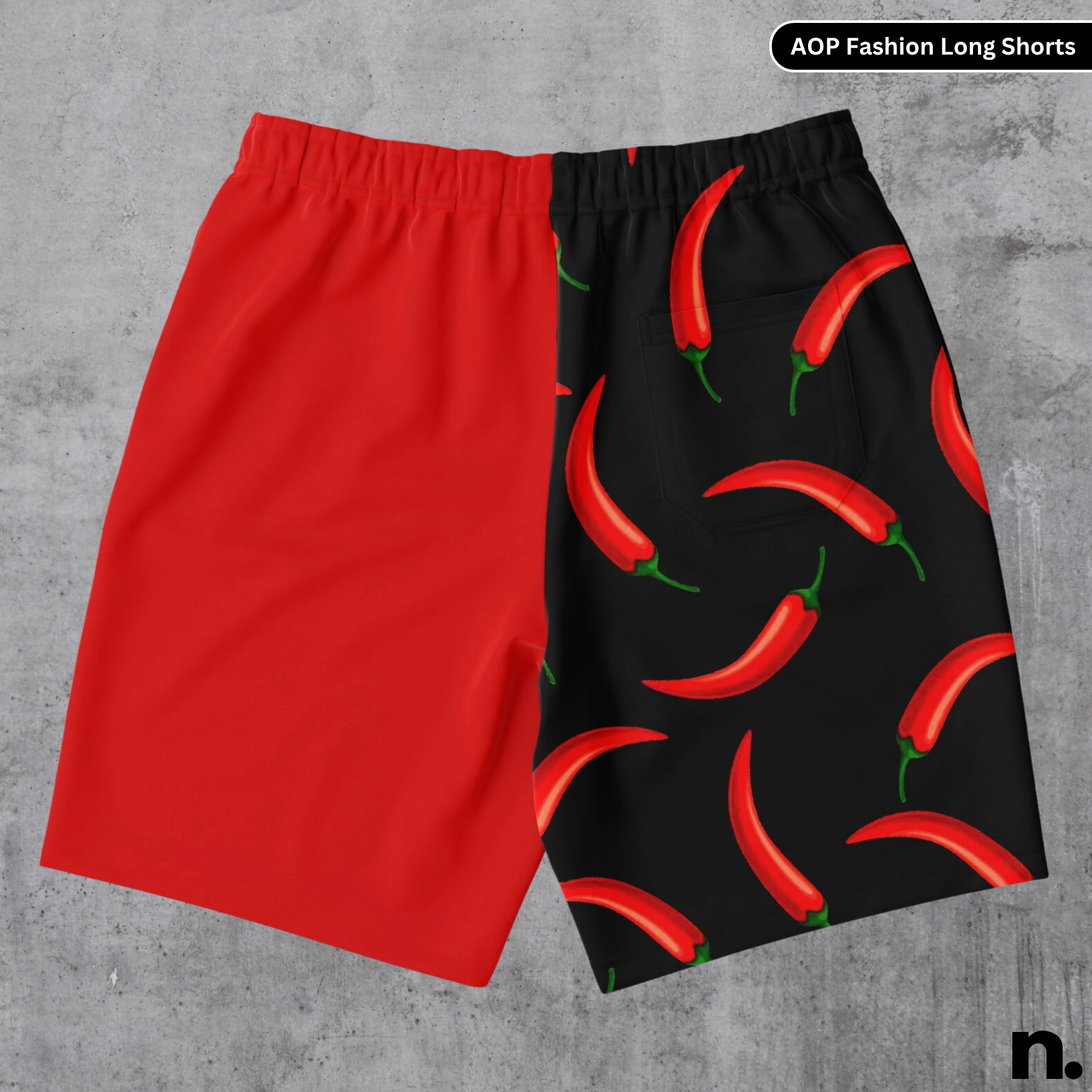 Sainz F1 Pattern Inspired Long Shorts - Black
