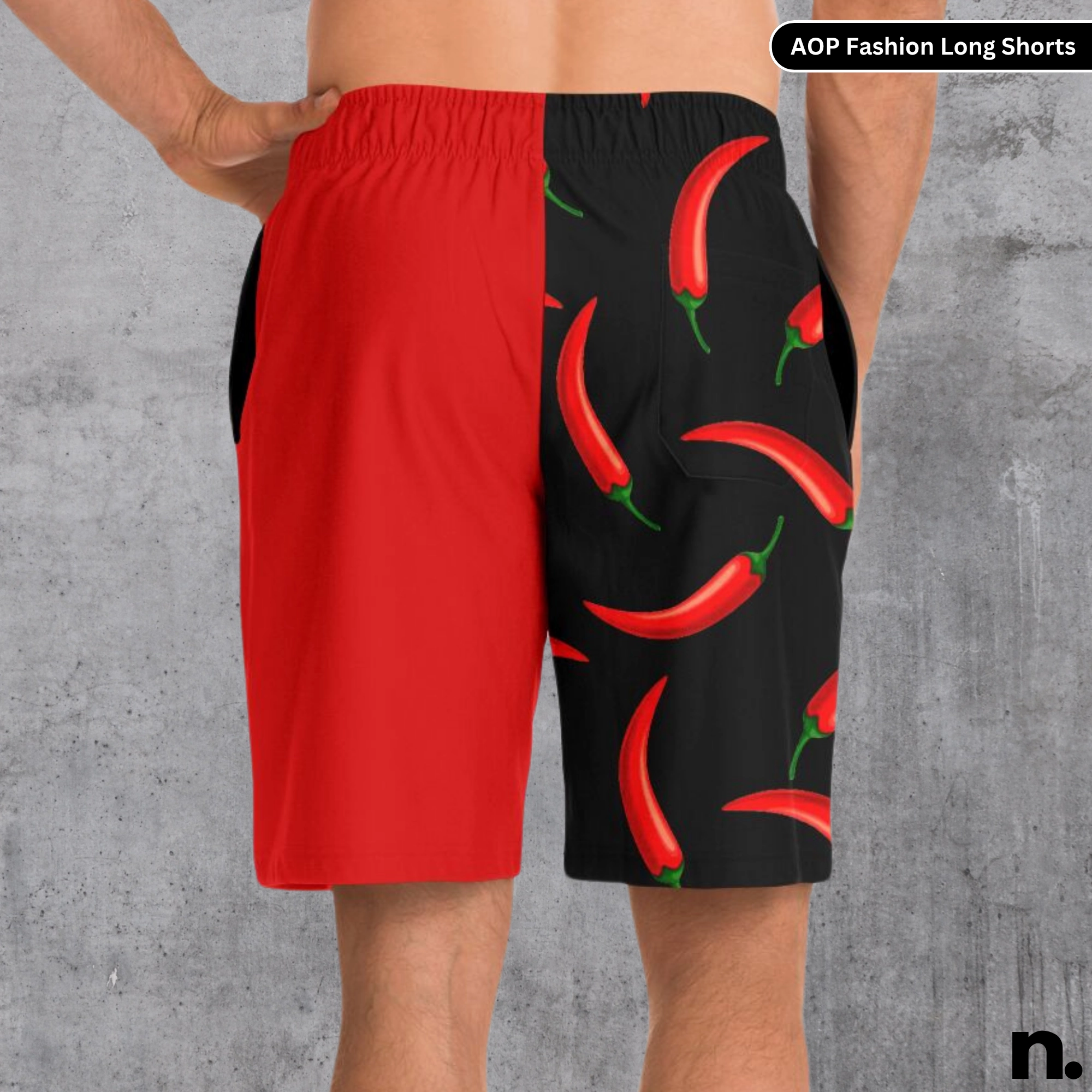 Sainz F1 Pattern Inspired Long Shorts - Black
