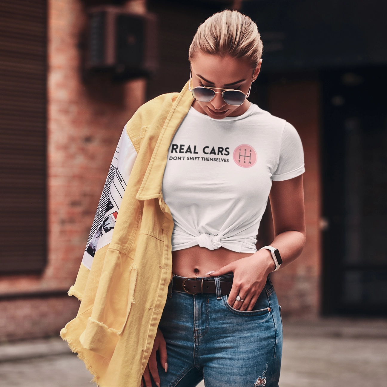 Save the Manuals Crop Tee - Pink
