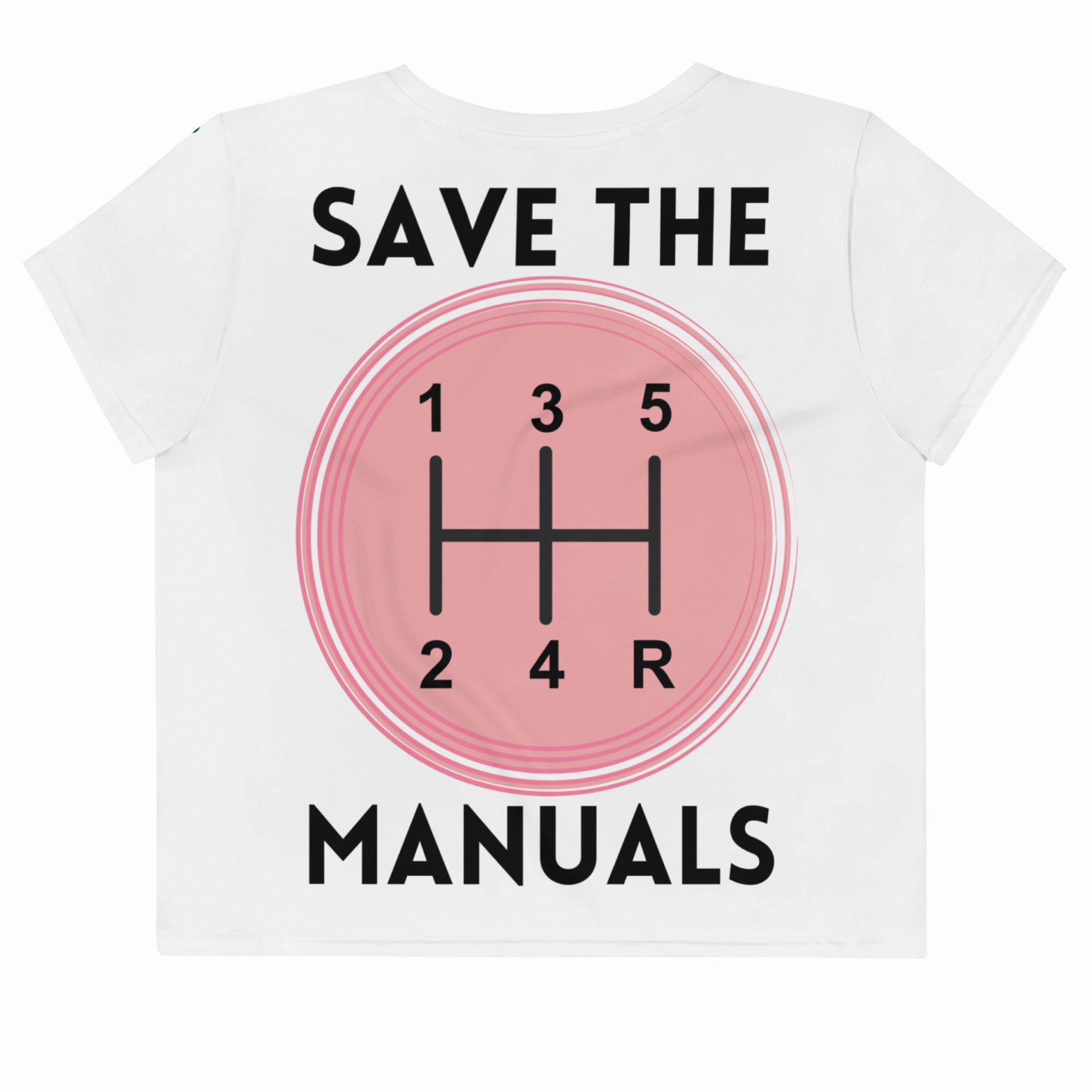 Save the Manuals Crop Tee - Pink
