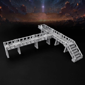 Sci-Fi Platform Walkways Set – RPG Terrain for Adults, DND Walls and Bridges, Building Blocks for Tabletop RPG Games Like Dungeons and Dragons-AF690A