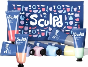 Sculpd Acrylic Paint Set, 8 x 22ml Tubes of Premium Coloured Acrylic, Heavy Body & Vibrant Colors, Paint on Air Dry Clay, Canvas, Ceramic, Fabric, Wood & More, Pastel Tones