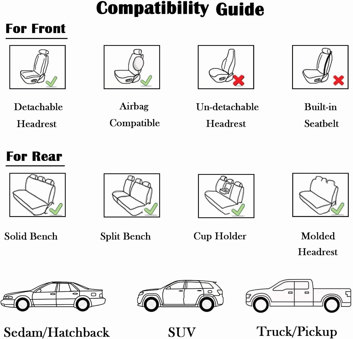 Seat Covers for Chevy Trailblazer 2021-2025 Leather Car Seat Covers Waterproof Soft Seat Cover Protectors Comfort Automotive Seat Covers with Airbag(Black&Blue,5 Seats)