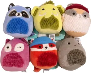 Set 6 Squishmallows Cozy Squad Raccoon Mammoth Dino 5" Mini Plush Doll Little Ultrasoft Official Kelly Toy Plush