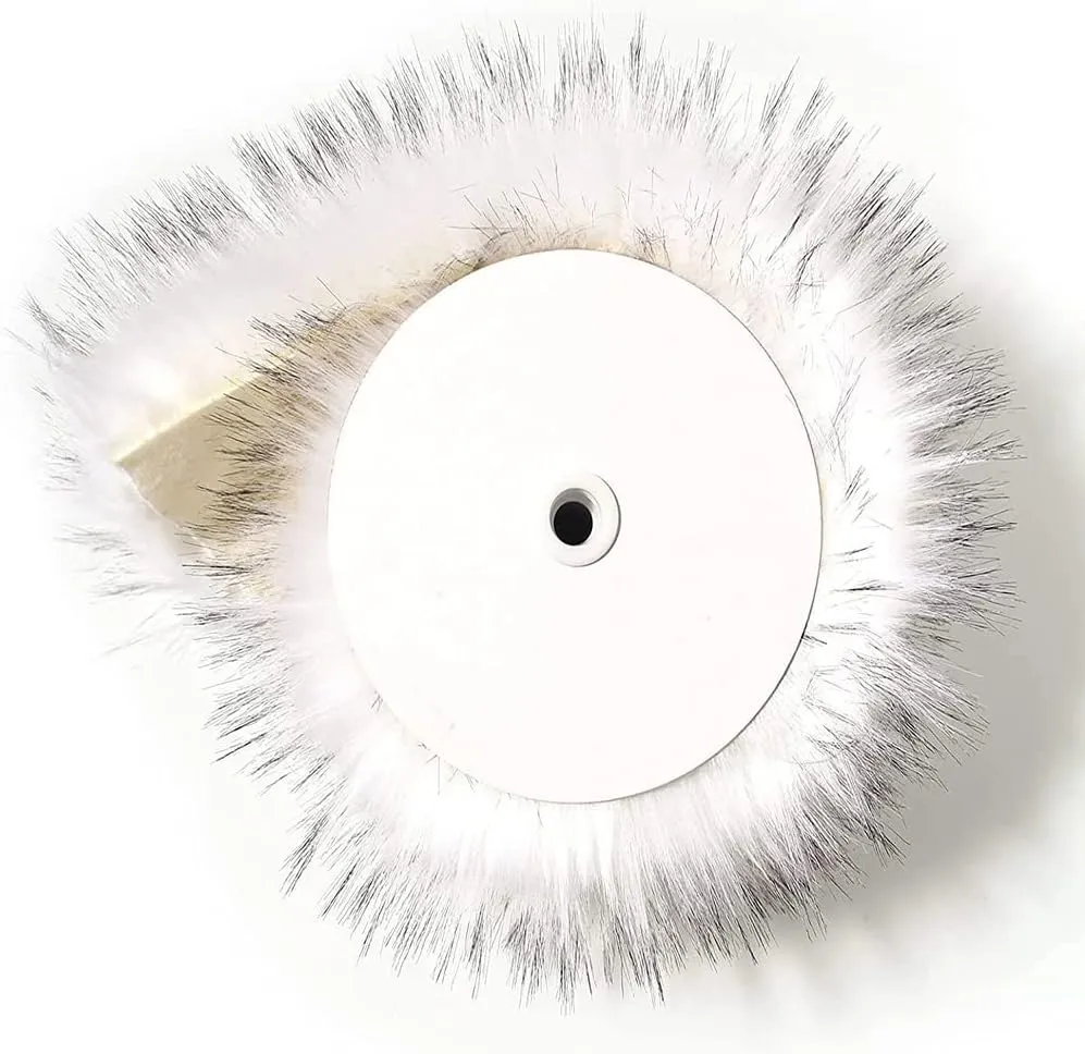 Shaggy Plush Faux Fur Fabric Precut Strips - Faux Fur Ribbon - Fluffy Fuzzy Fur Patches Fabric Trim - DIY Craft Fur for Gnomes Beard Hair Cosplay Costume Dwarf Decor Chair Cover - White,Brown