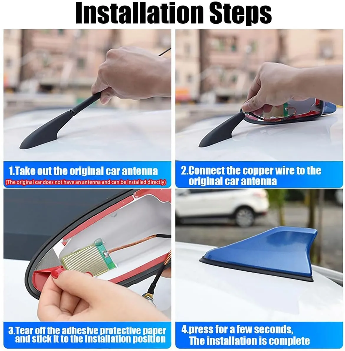 Shark Fin Car Aerial for Buick Excelle GT 2014-2024, Car Roof Antenna Caps Waterproof Auto Aerials Radio Shark Fin Antenna Cover,Carbon Fiber