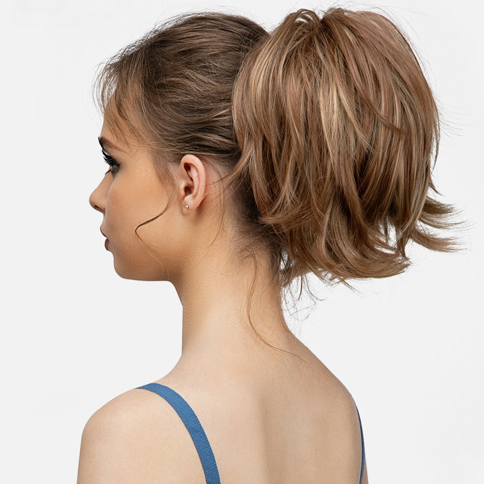 Short Ponytail Claw Curly Wigs Adjustable Fluffy Hair Extensions Wholesale