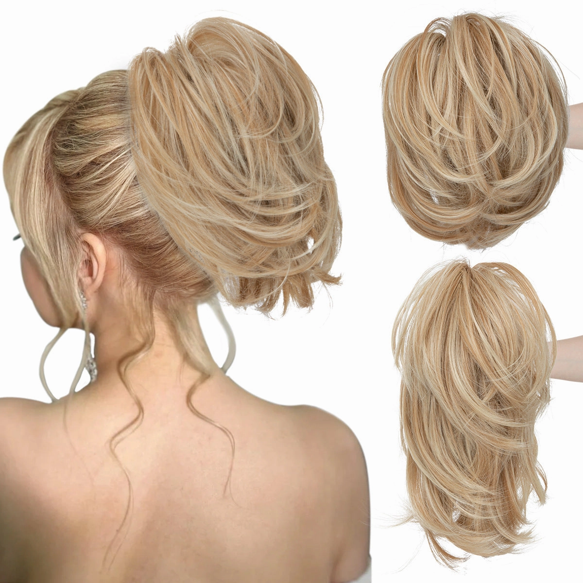 Short Ponytail Claw Curly Wigs Adjustable Fluffy Hair Extensions Wholesale